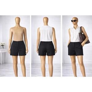 Worthington Women’s Size 12 Black Dress Shorts Modern Fit Stretch Tailored Caree